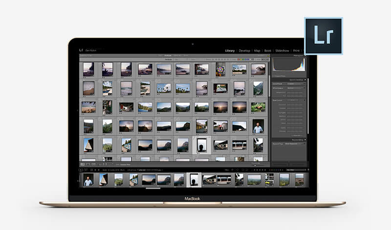 Adobe Lightroom on a MacBook Air